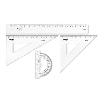 Aristo College Geometry - Cetvel Set 4 Parça - 23509