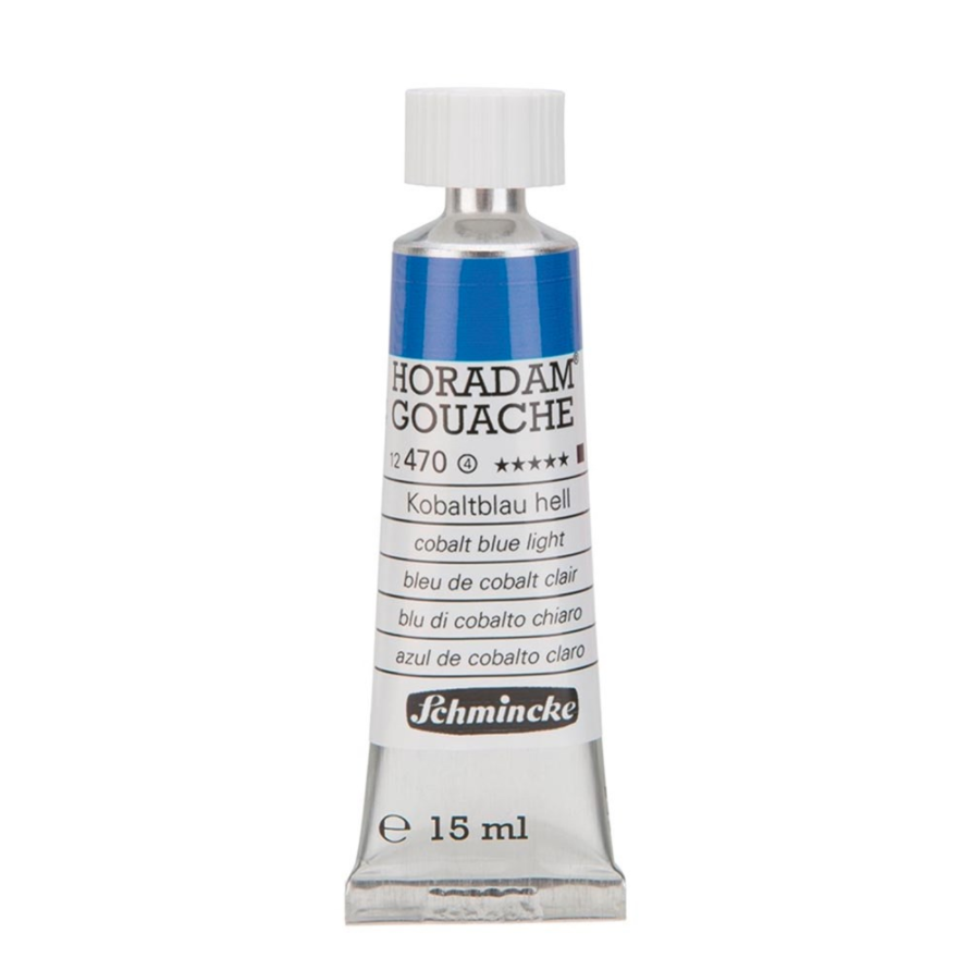 Schmincke 470 Cobalt Blue Light Horadam Gouache Boya 15 ml Seri 4