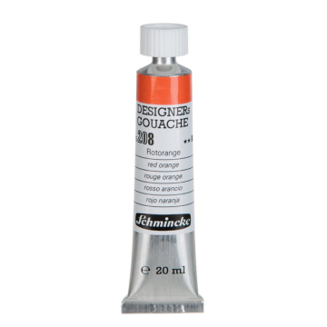 Schmincke 208 Red Orange HKS Designers' Gouache Boya 20 ml