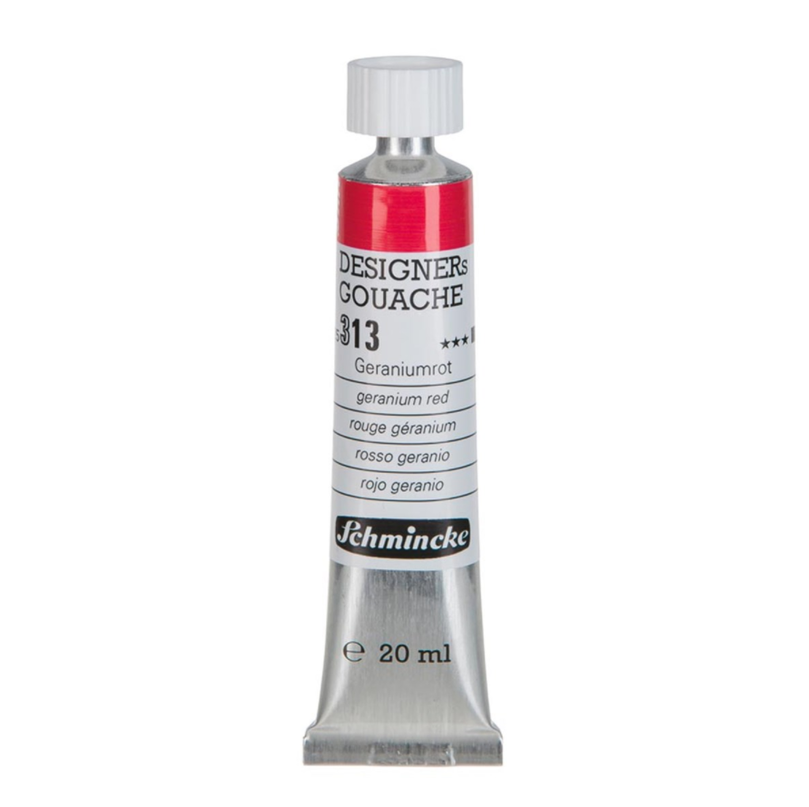Schmincke 313 Geranium Red HKS Designers' Gouache Boya 20 ml