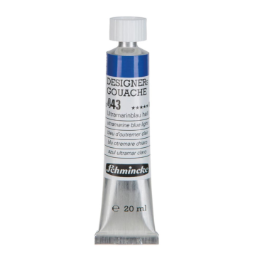 Schmincke 443 Ultramarine Blue Light HKS Designers' Gouache Boya 20 ml