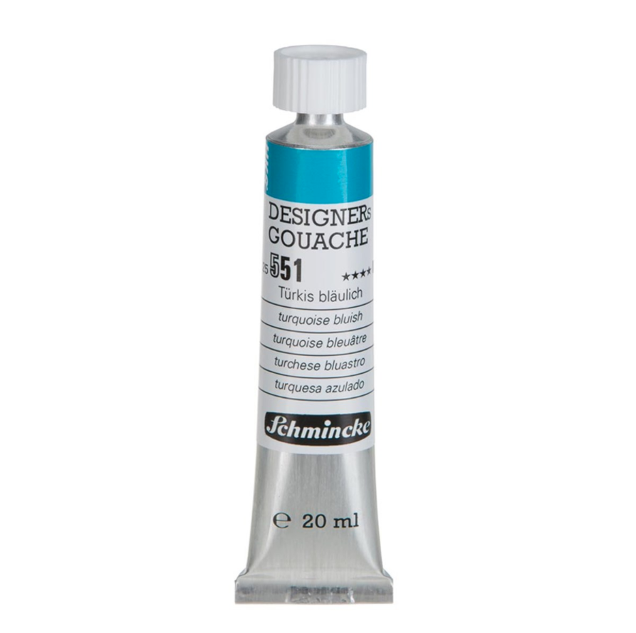 Schmincke 551 Turquoise Bluish HKS Designers' Gouache Boya 20 ml