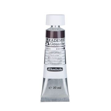 Schmincke Akademie Gouache boya 610 burnt umber 20 ml