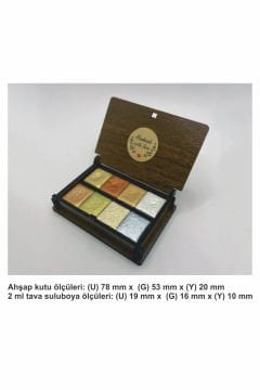 ŞemseArt TBS02 - 8'li Yaldız Yarım Tava El Yapımı Sulu Boya Seti (201,202,203,204,212,213,216,231)