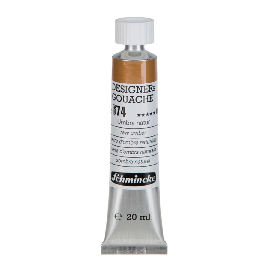 Schmincke 674 Raw Umber HKS Designers' Gouache Boya 20 ml