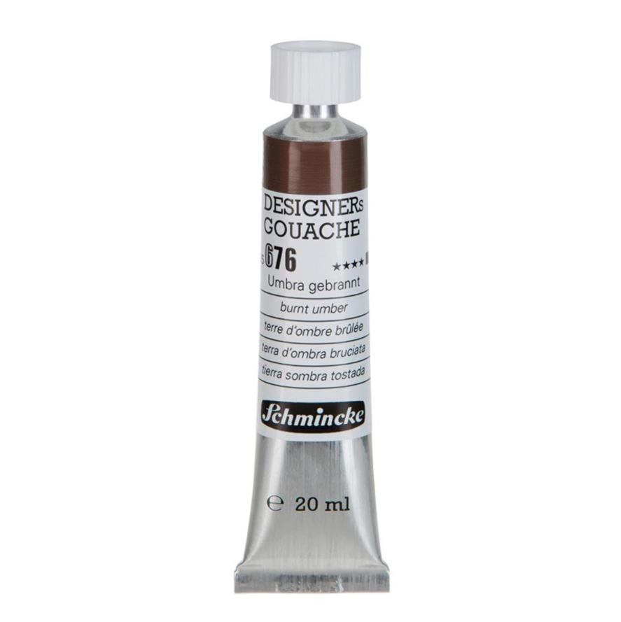 Schmincke 676 Burnt Umber HKS Designers' Gouache Boya 20 ml