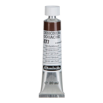 Schmincke 677 Vandyke Brown HKS Designers' Gouache Boya 20 ml