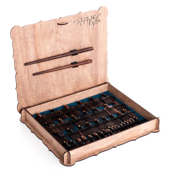 TiryakiArt Şaklı Abanoz Profesyonel Kalem Seti 1-40 mm KAPALI