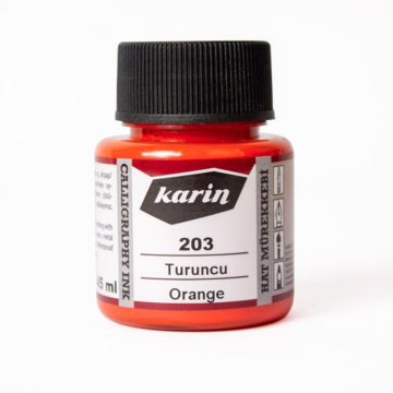 Karin 203 Turuncu Hat Mürekkebi 45 ml