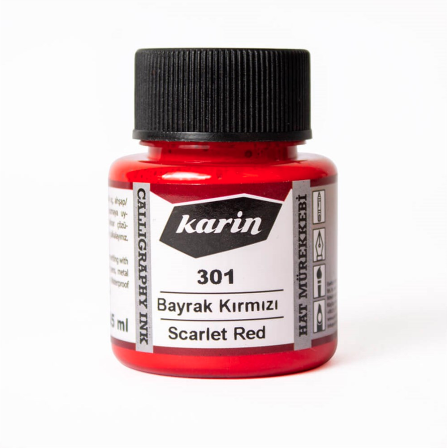 Karin 301 Bayrak Kırmızı Hat Mürekkebi 45 ml