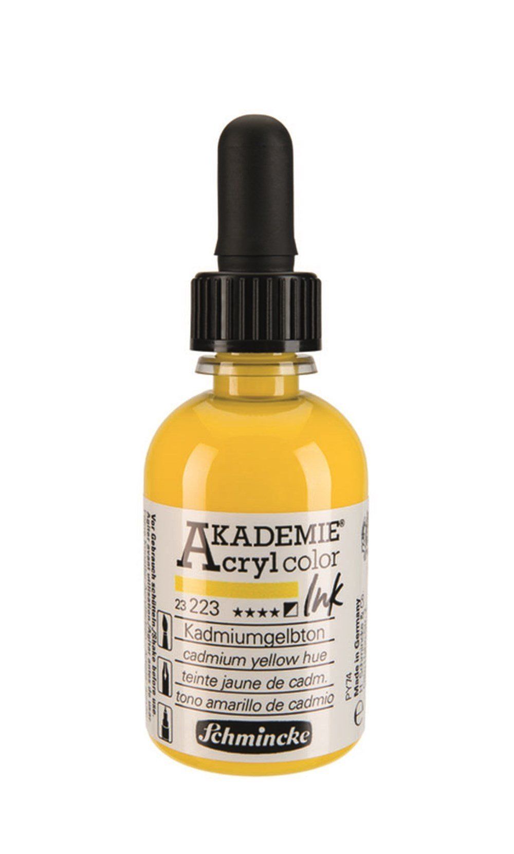 Schmincke Akademie acrylcolor Akrilik Mürekkep 50 ml 223 cadmium yellow hue