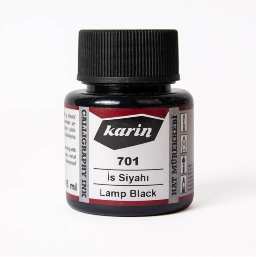 Karin 701 İs Sıyahı Hat Mürekkebi 45 ml