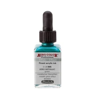 Schmincke Aerocolor Akrilik Mürekkep 28 ml 905 Aero metallic green