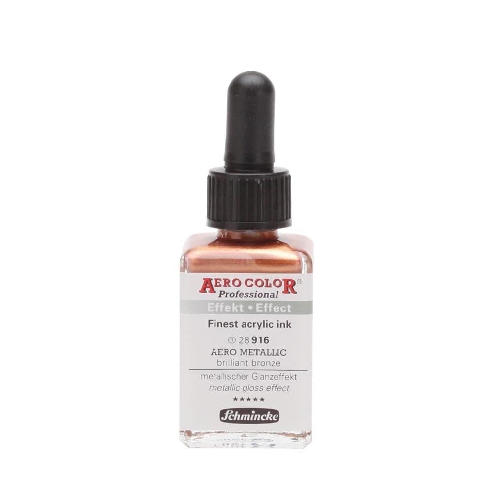 Schmincke Aerocolor Akrilik Mürekkep 28 ml 916 Aero Metallic Brilliant Bronze