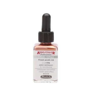 Schmincke Aerocolor Akrilik Mürekkep 28 ml 916 Aero Metallic Brilliant Bronze
