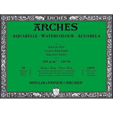 Arches Sulu Boya Blok 23 x 31 cm 300 gr 20 sf Cold Pres 1795060