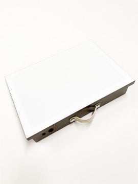 Tiryakiart 35x50 cm Led Işıklı Flexi Hat Yazı Masası Küçük Ceviz