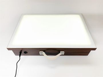 Tiryakiart 35x50 cm Led Işıklı Flexi Hat Yazı Masası Küçük Ceviz