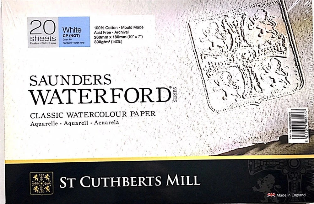 Saunders Waterford Sulu Boya Blok White Cp 26x18cm 300gr 20syf