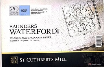 Saunders Waterford Sulu Boya Blok White Cp 26x18cm 300gr 20syf