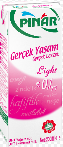 Pınar Süt 200 Ml. Lıght