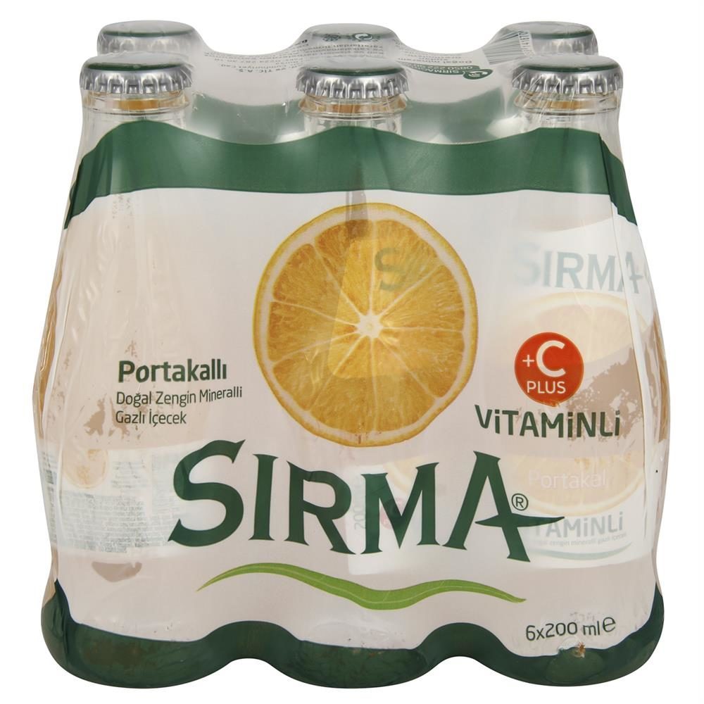 Sırma Soda 6'lı  6*200 Ml. Portakallı