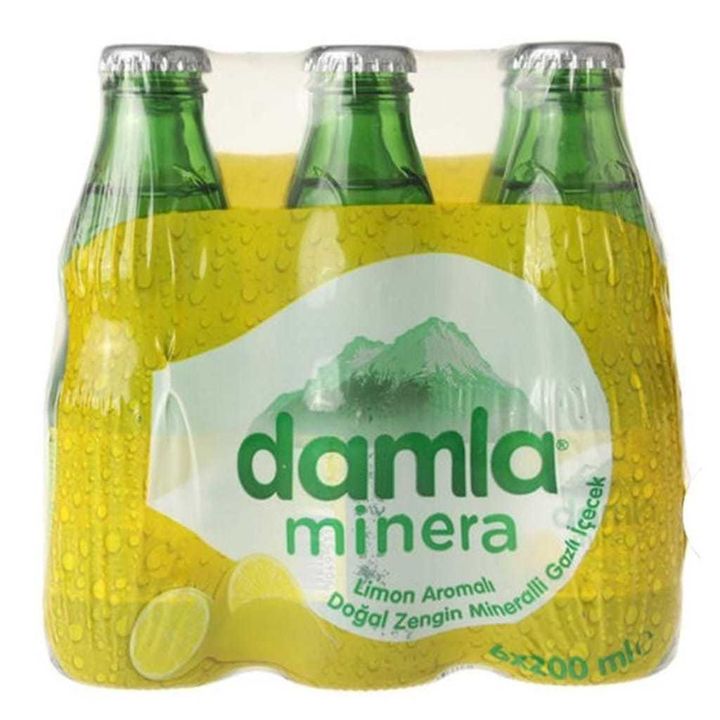 Damla Mineral Soda 6'lı  6*200 Ml. Limonlu
