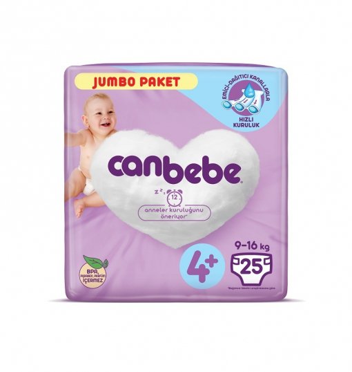 Canbebe 4+ No Jumbo Paket 25'li