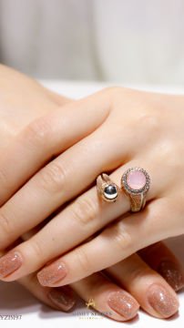 Pembe Topaz Altın Yüzük