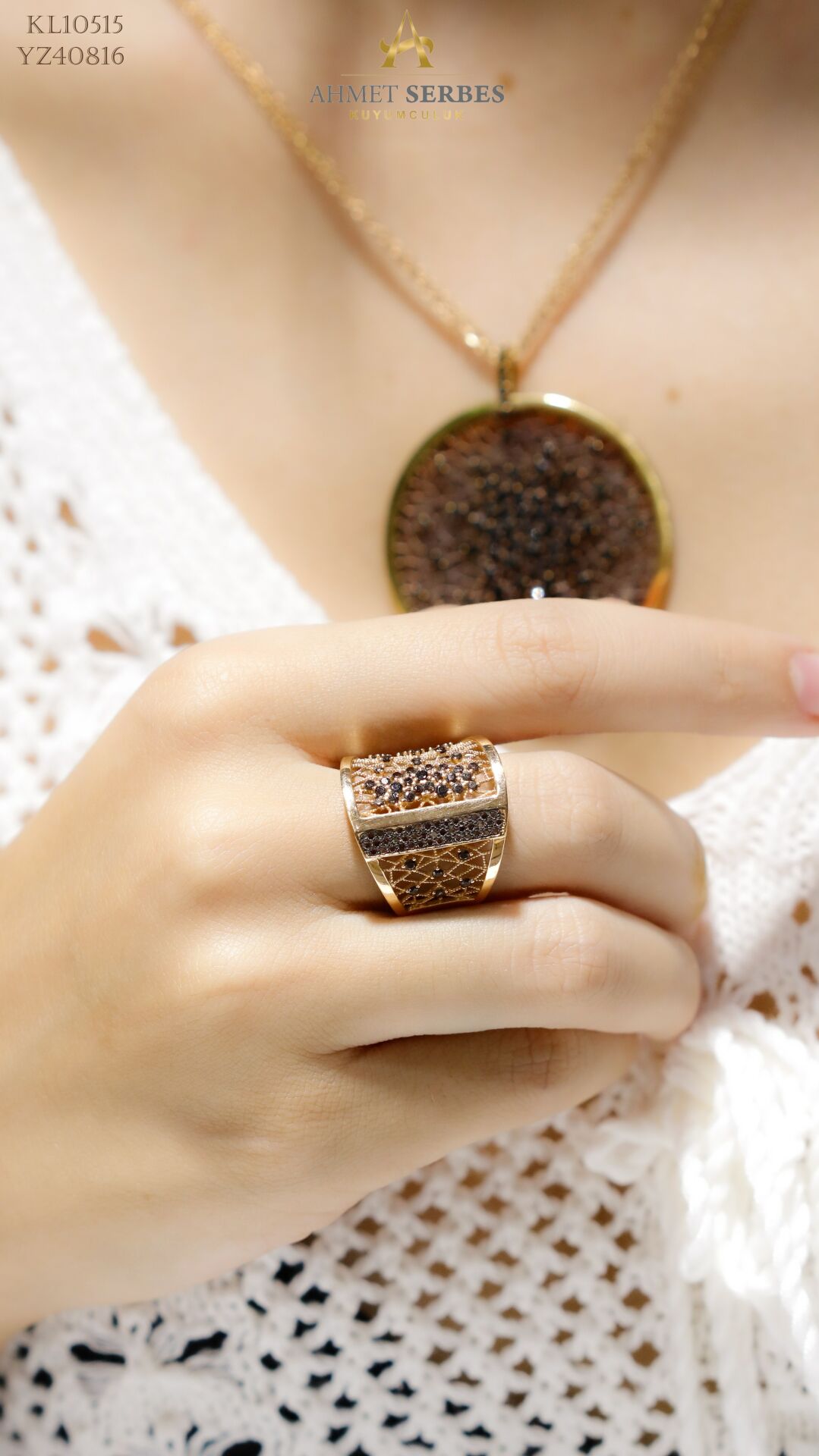 Rose Kafes Model Yüzük