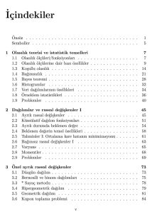 Temel Olasılık Teorisi ve İstatistik 1