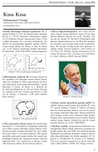 Matematik Dünyası Dergisi Sayı:114 Yıl:2022