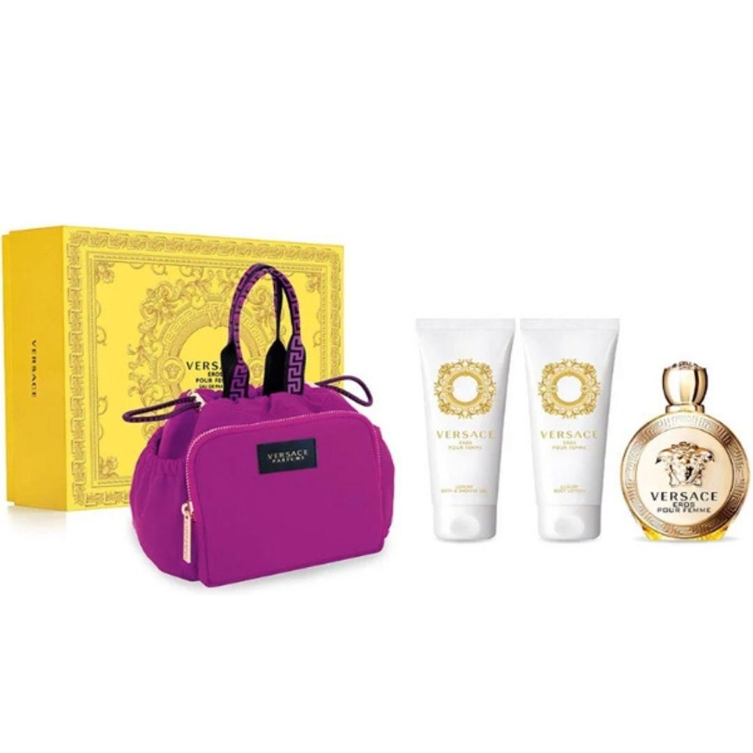 Versace Eros Pour Femme Edp 100 Ml + Body Lotion 100 Ml + Shower Gel 100 Ml + Çanta