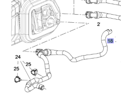 Opel Astra J 1.4 Motor Kalorifer Su Giriş Hortum İbraş Marka