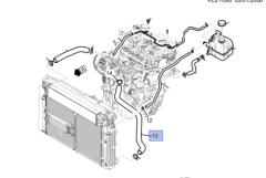 Chevrolet Captiva C100 2.0 Dizel Motor Radyatör Su Çıkış Borusu İbraş Marka IBR-21702