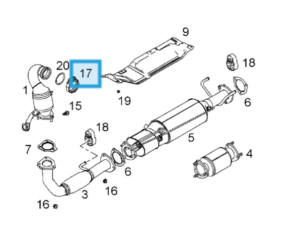 Opel Antara Katalitik Konvektör Boğaz Conta Kelepçesi Psa Marka 96629314