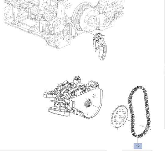 Opel İnsignia B 1.6 Dizel Motor Yağ Pompa Zinciri Psa Marka55573876