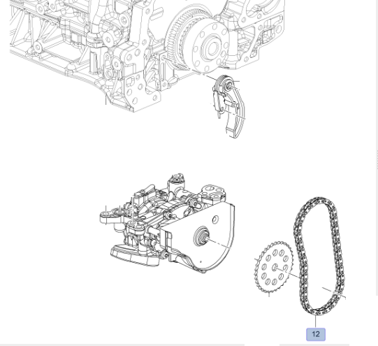 Opel Meriva B 1.6 Dizel Motor Yağ Pompa Zinciri Psa Marka55573876