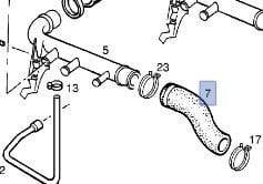 Opel Corsa B Motor Blok Su Hortumu İbraş Marka IBR-21555