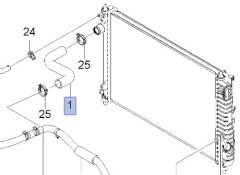 Chevrolet Aveo 1.4 16V Benzinli Motor Radyatör Giriş Hortumu İbraş Marka IBR-25126