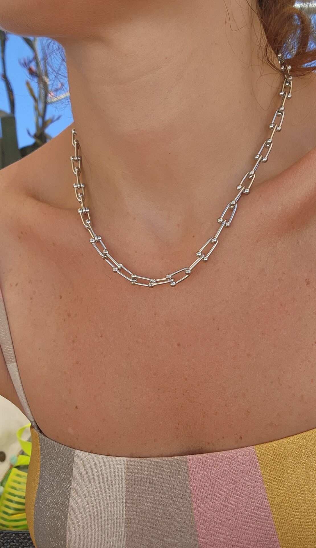 Çelik Tiffany Kolye
