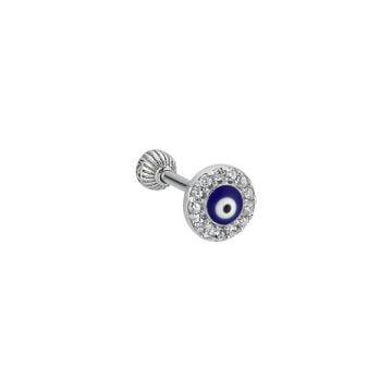 Göz & Mine Zirkon Taşlı Gümüş Tragus Küpe