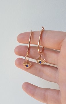 Sallantılı Kirpik Göz Küpe
