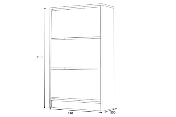 Dmodül Mod Ayakkabılık 70 cm Beyaz Derinlik 30cm