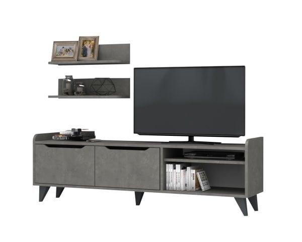 Dmodül Doruk Tv Ünitesi 160 cm Retro Gri