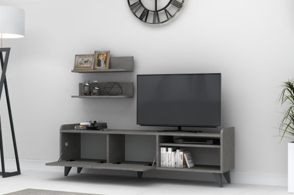 Dmodül Doruk Tv Ünitesi 160 cm Retro Gri