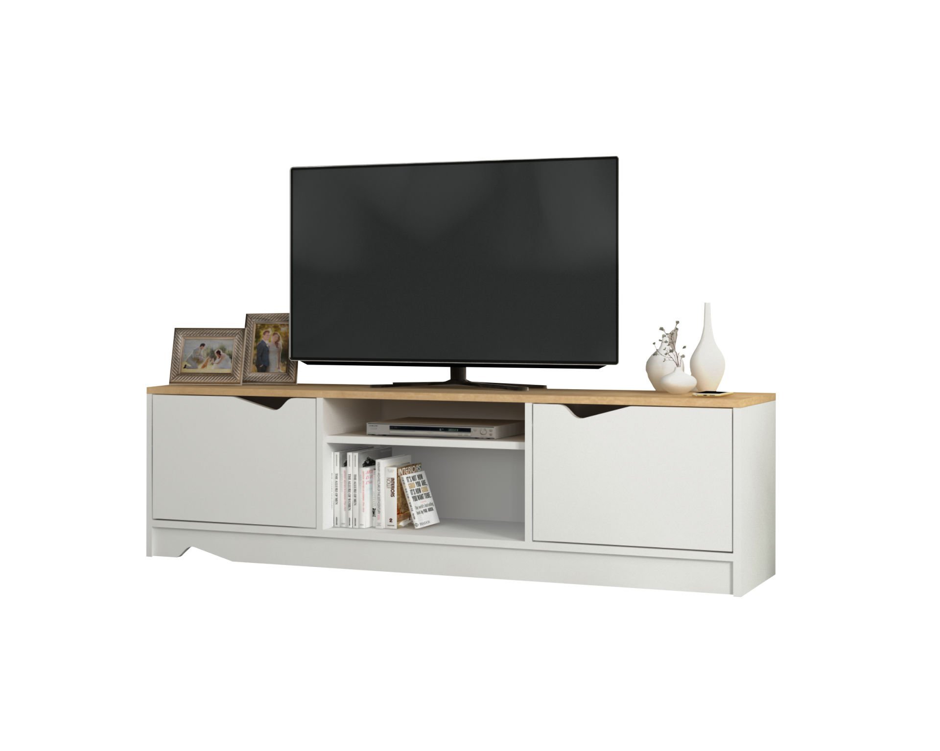 Dmodül Troy Tv Ünitesi 160 cm beyaz meşe