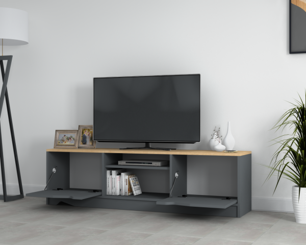 Dmodül Troy Tv Ünitesi 160 cm gri meşe