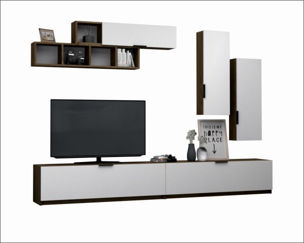 Dmodül Dona Tv Ünitesi 280 cm Ceviz/Beyaz