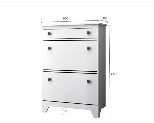 Dmodül Fennes Ayakkabılık Dolabı 90 cm
